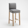 Barkruk Comfort XL met rugleuning in Henriksdal Stijl 