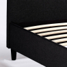 Eenpersoons bed Lausanne Twin van stof met hoofdbord 80x190cm 