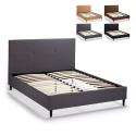 Twijfelaar bed Lausanne van stof met hoofdbord 120x190cm Verkoop