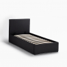 Eenpersoons bed met lattenbodem en opbergruimte 80x190 cm Basel Twin 