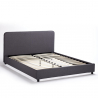 Tweepersoons bed van stof met lattenbodem 160x190 cm Zurich King Kortingen
