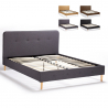 Scandinavisch tweepersoons bed van stof en hout 160x190 cm Friborg King Verkoop