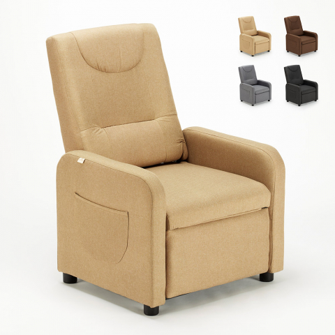 Ontspannende ligstoel Reclinable met stoffen voetsteun Design Anna Aanbieding