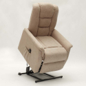 Elektrische fauteuil voor ouderen 2 Motoren stof Emma Plus