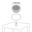 Vierkante polyrotan tafel 90x90cm Grand Soleil Gruvyer Karakteristieken