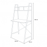 Industrieel design bureau 84x142 cm van hout en staal met boekenplank Cactus Korting