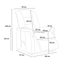 Kunstleren relaxfauteuil sta-op stoel met LIFT-systeem Joanna Fix  