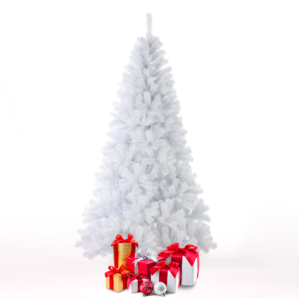 Sneeuwwitte PVC kunstkerstboom 210cm Aspen