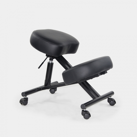 Orthopedische kunstleren stoel Balancesteel Lux Aanbieding