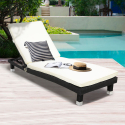Lounge Bed voor Strand of Tuin met een Matras van Polyrotan Playa Aanbod