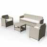 Polyrotan tuin loungeset met bank, salontafel en fauteuils 5 zitplaatsen Grand Soleil Positano Catalogus