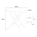 Ronde klaptafel van 80 cm voor tuin en camping Arthur 80 Korting