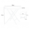 Ronde klaptafel van 80 cm voor tuin en camping Arthur 80 Korting