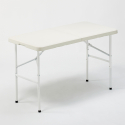 Set rechthoekige tafel 120x60 cm en 4 klapstoelen voor camping en tuin Hood Aanbod