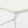 Set rechthoekige tafel 120x60 cm en 4 klapstoelen voor camping en tuin Hood Kortingen