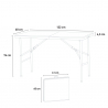 Set rechthoekige tafel 120x60 cm en 4 klapstoelen voor camping en tuin Hood Karakteristieken