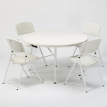 Set van 120 cm ronde tafel en 4 klapstoelen voor camping en tuin Columbia Aanbieding