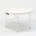 Set van 120 cm ronde tafel en 4 klapstoelen voor camping en tuin Columbia Aanbod