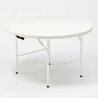 Set van 120 cm ronde tafel en 4 klapstoelen voor camping en tuin Columbia Aanbod