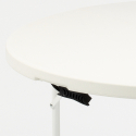 Set van 120 cm ronde tafel en 4 klapstoelen voor camping en tuin Columbia Korting