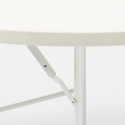 Set van 120 cm ronde tafel en 4 klapstoelen voor camping en tuin Columbia Kortingen