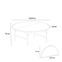 Set van 120 cm ronde tafel en 4 klapstoelen voor camping en tuin Columbia Karakteristieken