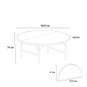 Set Ronde Tafel 120 cm met 4 Klapstoelen Ideaal voor uw Tuin of Camping Columbia Karakteristieken