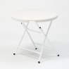 Set van ronde tafel 80 cm en 4 klapstoelen voor camping en tuin Temple Aanbod