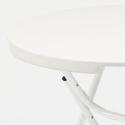 Set van ronde tafel 80 cm en 4 klapstoelen voor camping en tuin Temple Korting