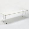 Set rechthoekige tafel 240x76 cm en 10 klapstoelen voor camping en tuin Rushmore Aanbod