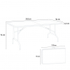 Set rechthoekige tafel 240x76 cm en 10 klapstoelen voor camping en tuin Rushmore Karakteristieken