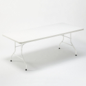 Set rechthoekige tafel 200x90 cm en 2 banken voor camping of tuinfeest Sanford Aanbod