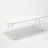 Set rechthoekige tafel 200x90 cm en 2 banken voor camping of tuinfeest Sanford Aanbod