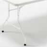 Set rechthoekige tafel 200x90 cm en 2 banken voor camping of tuinfeest Sanford Korting