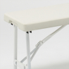 Set rechthoekige tafel 200x90 cm en 2 banken voor camping of tuinfeest Sanford Keuze