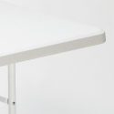 Set rechthoekige tafel 200x90 cm en 8 klapstoelen voor camping en tuin Davos Kortingen