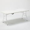 Set van rechthoekige tafel 180x74 cm en 2 banken voor tuinfeesten Baker Aanbod