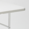 Set van rechthoekige tafel 180x74 cm en 2 banken voor tuinfeesten Baker Voorraad