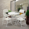 Set van ronde tafel 80 cm en 4 klapstoelen voor camping en tuin Temple Verkoop