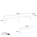 Set van 2 opvouwbare bierbanken 183x30 cm Mont Blanc Kortingen