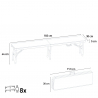 Set van 2 opvouwbare bierbanken 183x30 cm Mont Blanc Kortingen
