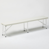 Opvouwbare kunststof bank 183x30 cm Mont Blanc Aanbieding