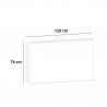 Set rechthoekige tafel 240x76 cm en 10 klapstoelen voor camping en tuin Rushmore Afmetingen