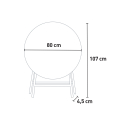 Set van ronde tafel 80 cm en 4 klapstoelen voor camping en tuin Temple Karakteristieken