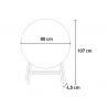 Set van ronde tafel 80 cm en 4 klapstoelen voor camping en tuin Temple Karakteristieken