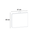 Set rechthoekige tafel 120x60 cm en 4 klapstoelen voor camping en tuin Hood Afmetingen