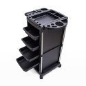Draagbare trolley voor kappers en schoonheidsspecialisten met wielen en grote vakken Twists Voorraad