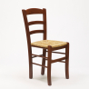 Stock 20 houten stoelen met gevulde zitting voor keuken en rustieke trattoria's Paesana 