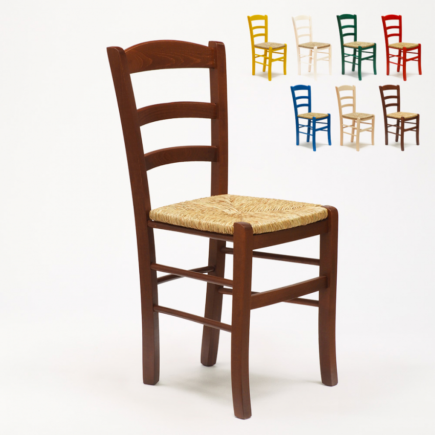 Stock 20 houten stoelen met gevulde zitting voor keuken en rustieke trattoria's Paesana Kortingen Stock 20 houten stoelen met gevulde zitting voor keuken en rustieke trattoria's Paesana Kortingen