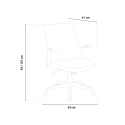 Moderne ergonomische grijze bureaustoel Mugello Korting